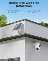 2.4G&5G WiFi Pro 4MP Dual Lens Wireless Solar 360° PTZ Camera Outdoor With Auto Tracking