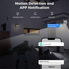 Hiseeu Solar Camera Outdoor, 3MP Wireless Surveillance Camera, 2.4G WiFi 360° View, PTZ, Motion Detection, 2-Way Audio, Color Night Vision