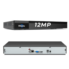 【NO Hard Drive】Hiseeu 32CH 12MP PoE NVR Network Video Recorder for Home Security Camera System, Work with 12MP/8MP/5MP/4MP/3MP/1080P PoE Security Cameras