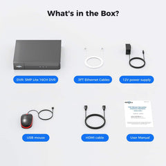 【NO Hard Drive】Hiseeu 3K DVR Security 5MP Digital Video Recorder Advanced for CCTV Security Camera, AHD/TVI/CVI/CVBS/IPC 5 in 1 Hybrid