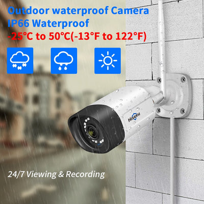 [Expandable 10CH,3MP]WiFi Security Camera System Outdoor 3MP Dome PTZ Cameras and Bullet Cameras Surveillance Mobile&PC Remote,IP66 Waterproof,Night Vision,7/24/Motion Record,Motion Alert,Two Way Audio