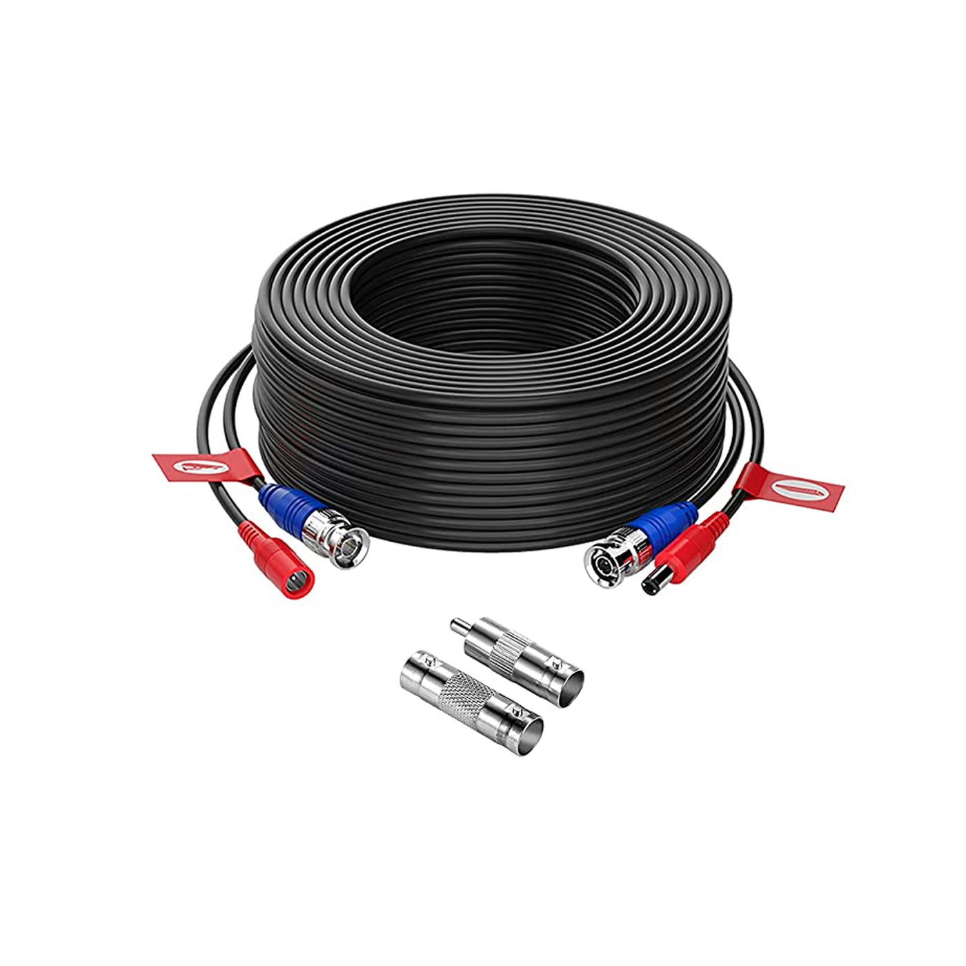 96Ft BNC Cable BNC Vedio Power Cable Pre-Made Al-in-One Camera Video BNC Cable Wire Cord for Surveillance CCTV Security System with Connectors(BNC Female and BNC to RCA)