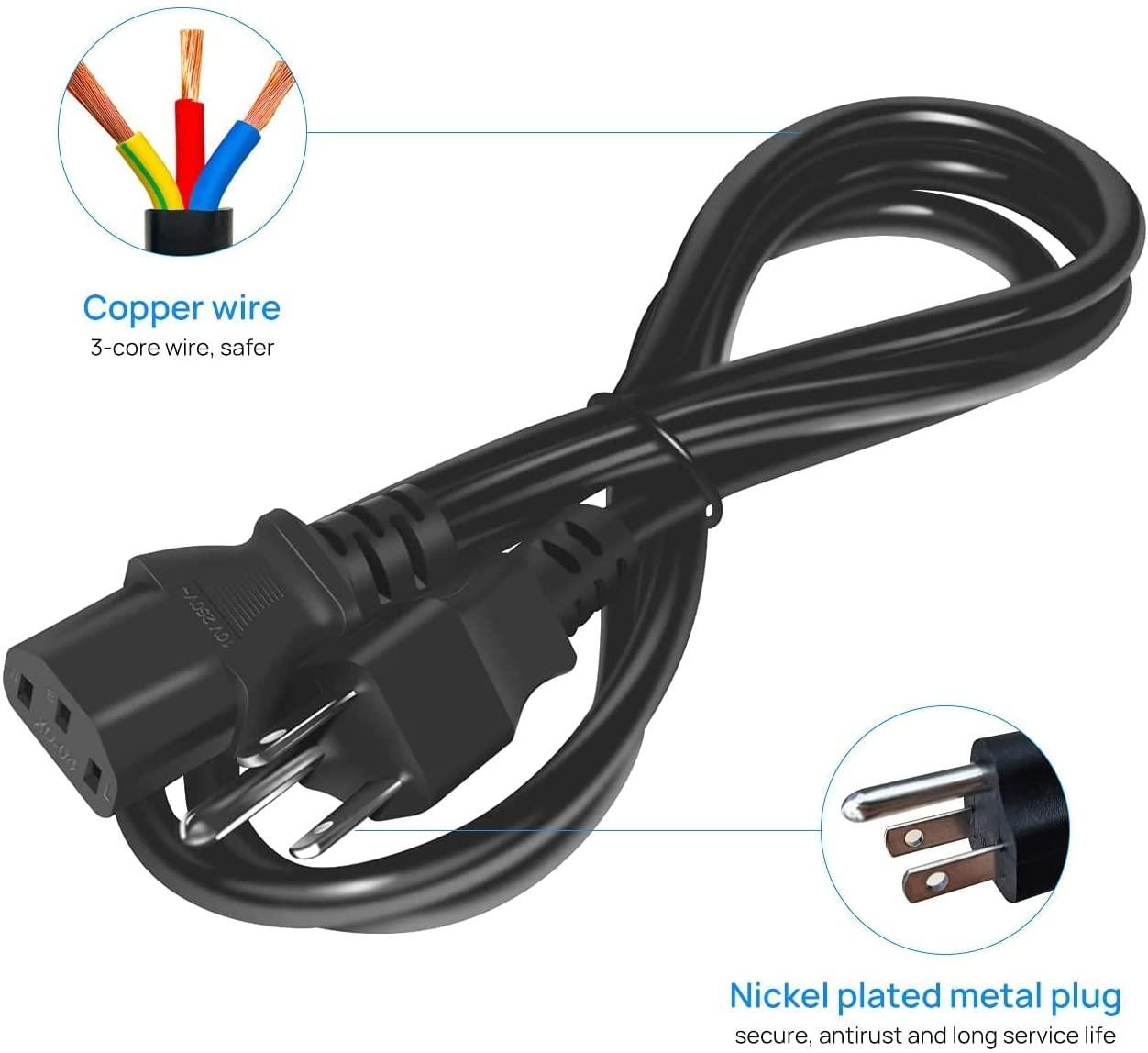 Hiseeu DC 52V 2.5A Power Adapter, AC 100-240V to DC 52V 2.5A Power Cord - Hiseeu