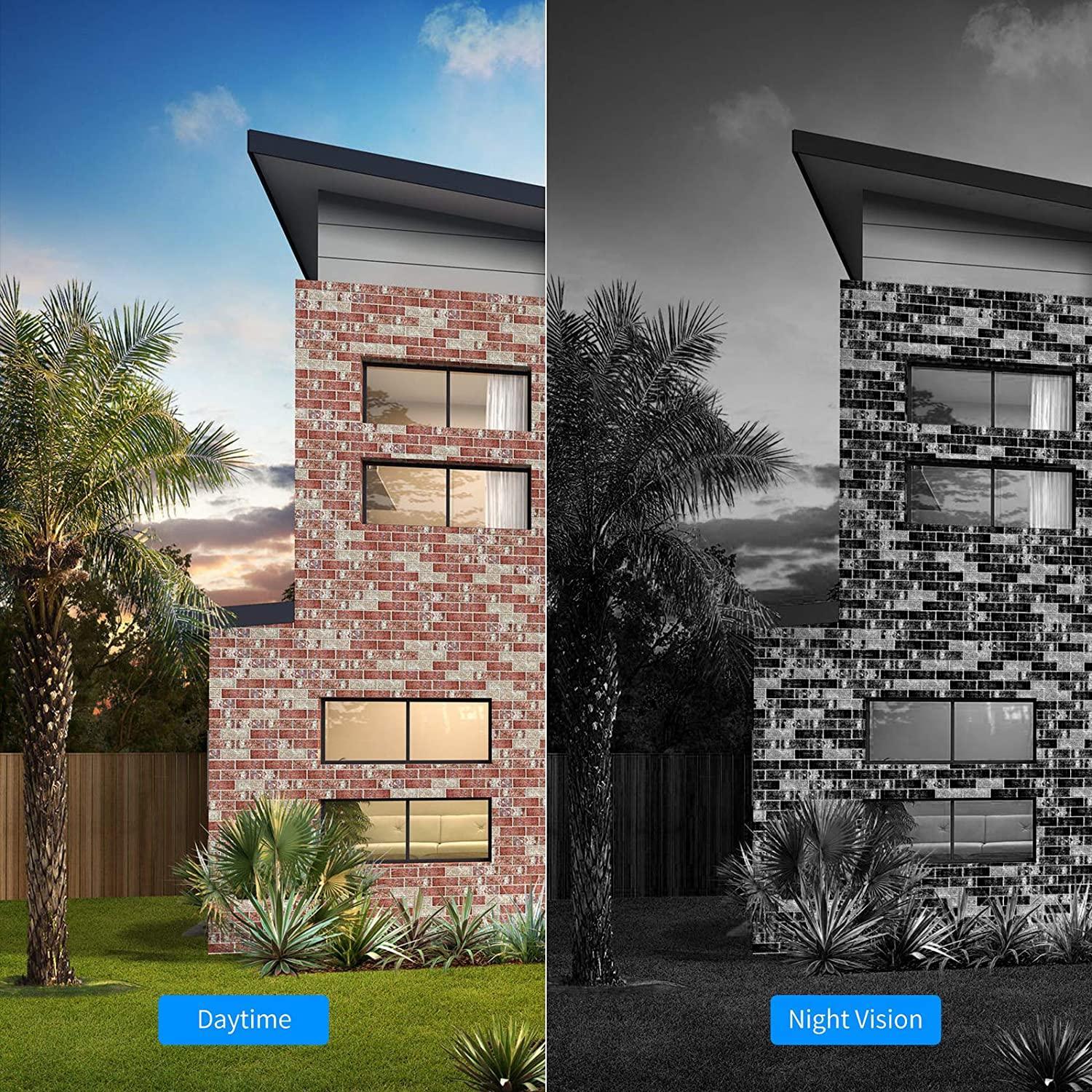 Hiseeu 3MP Outdoor Wifi Wireless Security Camera System, Waterproof Outdoor Indoor 3.6mm Lens IR Cut Day & Night Vision with Power Adapter, Compatible 10CH Wireless Security Camera System For Home - Hiseeu