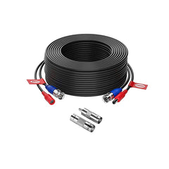Hiseeu 96Ft BNC Cable BNC Vedio Power Cable Pre-Made Al-in-One Camera Video BNC Cable Wire Cord for Surveillance CCTV Security System with Connectors(BNC Female and BNC to RCA) - Hiseeu