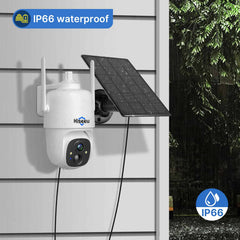 3MP 360° PTZ Battery Powered Wireless Solar Security Camera with Solar Panel Outdoor