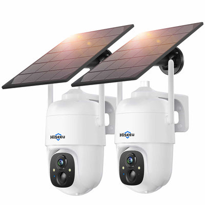 3MP 360° PTZ Battery Powered Wireless Solar Security Camera with Solar Panel Outdoor