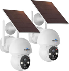 4MP 2.4G WiFi Wireless Solar PTZ 360° View Battery Camera With Color Night Vision No Monthly Fee