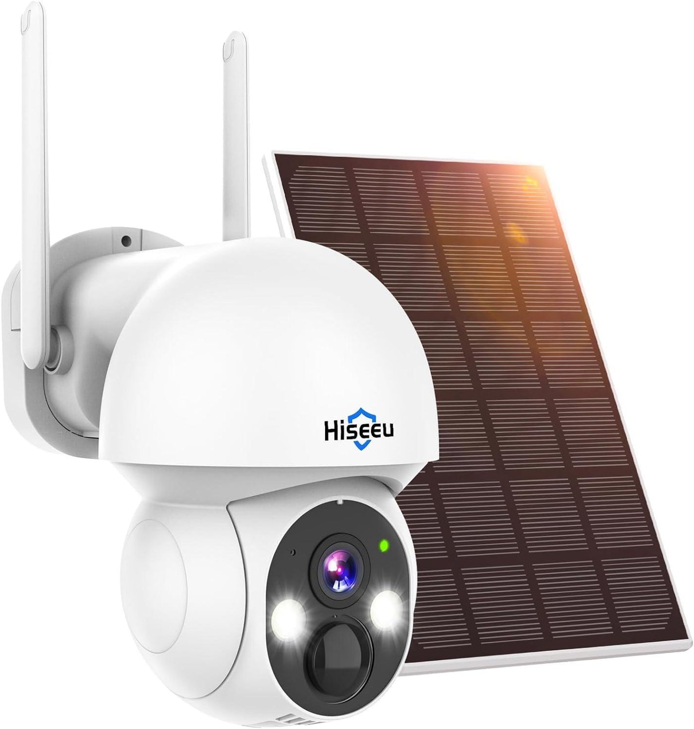 Solar Camera Outdoor, 4MP Wireless Battery Camera, PTZ 360° View, PIR Motion Detection, Color Night Vision, IP66, 2-Way Audio, 2.4G WiFi