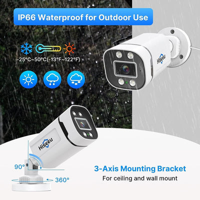 [Person/Vehicle Detection] 5MP Security Camera System 8ch Wired Home Security Camera with Indoor H. 265+ DVR for Free Remote Mobile/PC 7/24 Recording