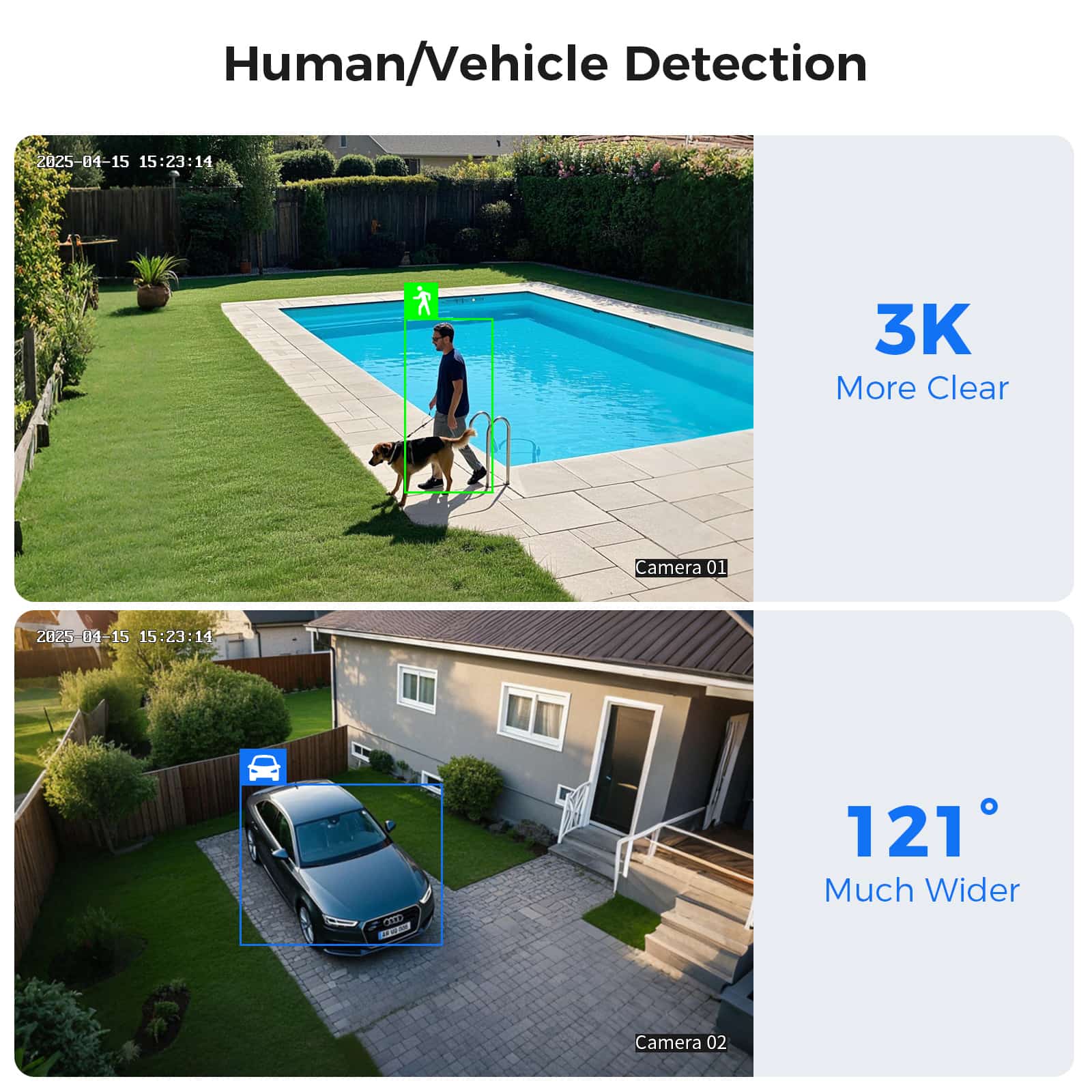Hiseeu 16 Channel 3K Wired Security Camera System with Smart Dual Light,Audio,Person/Vehicle Detection,121°Wide View,5MP 16CH DVR,12PCS 5MP IP67 Outdoor CCTV Cameras,3TB HDD for 24/7 Surveillance