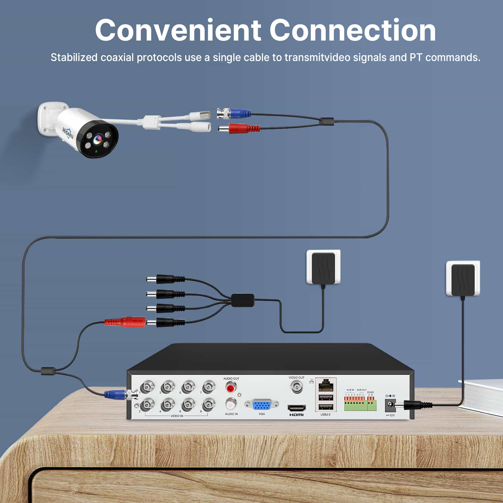 [Wired, Al Human/Vehicle Detection, Expandable 8Channels 100ft 4K DVR] 8MP AHD Wired Analog Security Camera BUILD-IN 3TB HDD Smart Dual Light