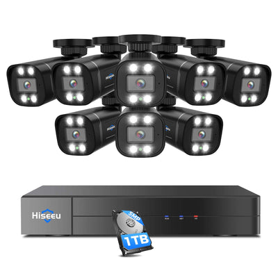 [Wired AHD, Expandable 8Channels DVR] 3K Wired Analog Security 5MP Camera System BUILD-IN 1TB HDD with Smart Dual Light and AI Human/Vehicle Detection