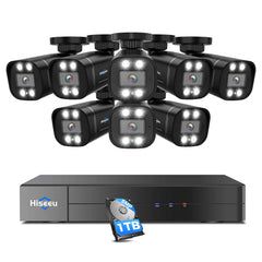 [Wired AHD, Expandable 8Channels DVR] 3K Wired Analog Security 5MP Camera System BUILD-IN 1TB HDD with Smart Dual Light and AI Human/Vehicle Detection