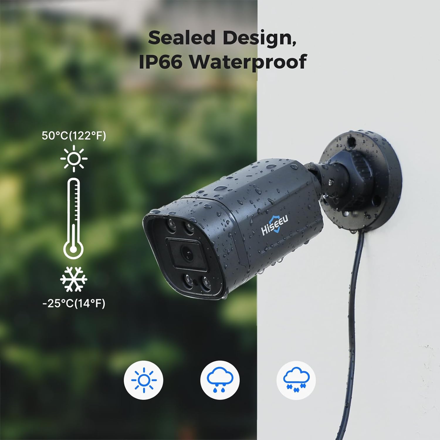 [Wired, IP66 Waterproof, Expandable 8Channels 3K DVR] 5MP AHD Analog Bullet Security Camera BUILD-IN 1TB HDD With Dual Light