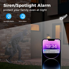 [Wireless Pro, Expandable 10 Channels Base Station] 4MP Wireless Solar Security Outdoor Camera System with 64G Free Storage