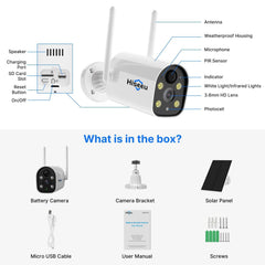 Hiseeu [Expandable 10CH,3MP] NVR Wireless Security Camera System Outdoor Indoor, AI Human Detection, 2-Way Audio, 3MP Solar Powered Cameras with Color Night Vision, IP66 Waterproof, 1TB Hard Drive preinstalled - Hiseeu