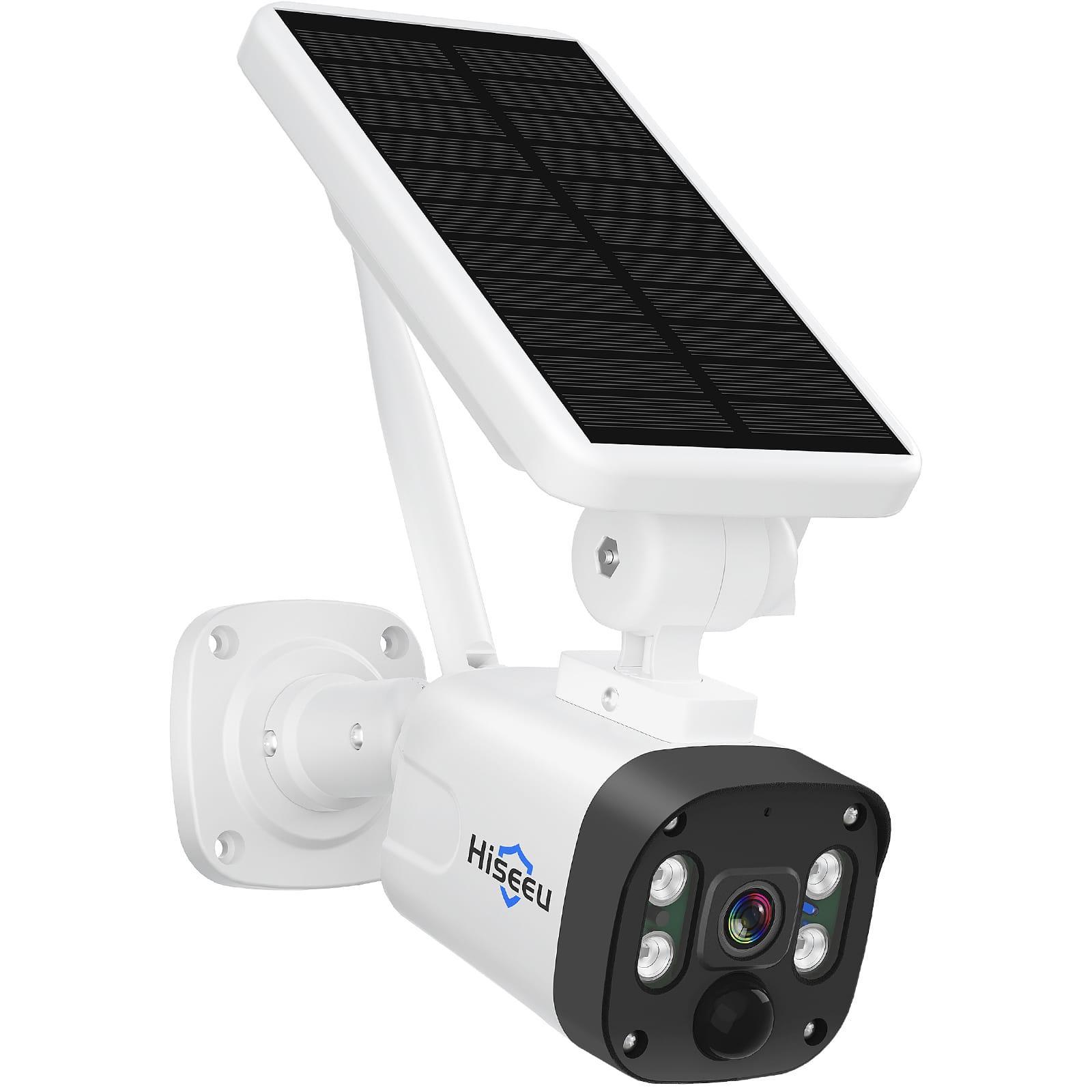 Hiseeu 4MP Solar Wireless Security Camera Outdoor with PIR Detection,