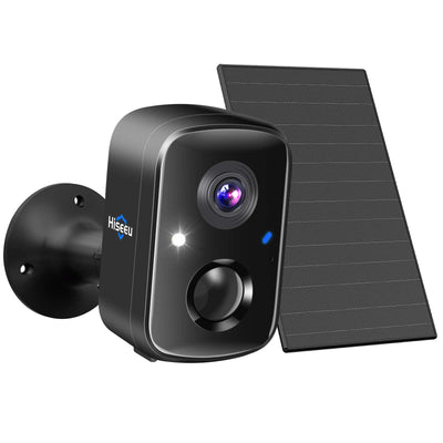 2.4G WiFi 4MP Battery Powered Outdoor Wireless Smart Solar Camera With 2-Way Audio (Black）