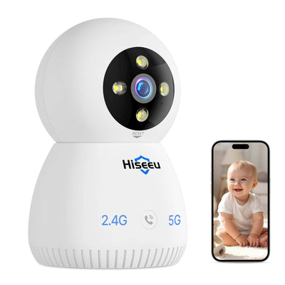5MP 2.4G&5G Wifi Indoor Baby Monitor Pet Security Camera With One-Key Call