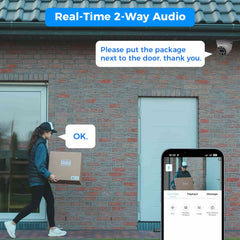 [Wired PoE, Human/Vehicle Detect, Expandable 16 Channels 4K NVR] 5MP Dome PoE IP Security Camera System BUILD-IN 1TB HDD with 24/7 Recording 2-Way Audio