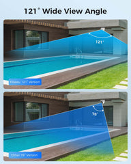 【121°Wide View+4K HD】 Hiseeu 4K Security Camera System, 8 Pcs 8MP PoE Security Camera Outdoor&Indoor, No Monthly Fee, Human Vehicle Detect, Smart Playback, 2TB Hard Drive for Surveillance 7/24 Record