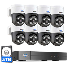 Wired PoE, Human Auto Tracking, Expandable 16 Channels 4K NVR] 5MP
