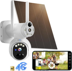 2K No WiFi Dual Lens 4G Cellular Wireless Solar Powered Security Cameras Outdoor With 300MB SIM Card