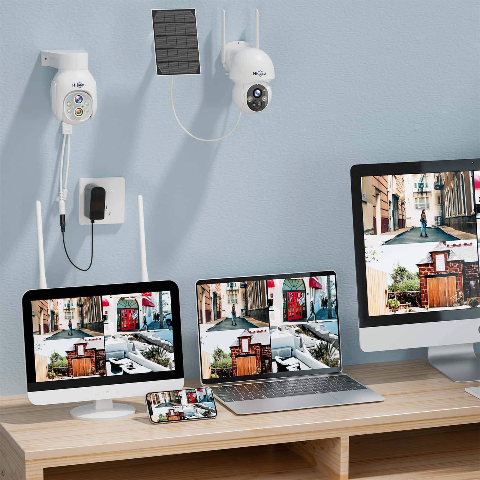 【NO HDD】Wireless 10CH Network Video Recorder, 2.4G/5G WiFi, 7/24 Hours Recording, Detect Zone, Work with Hiseeu Single Camera