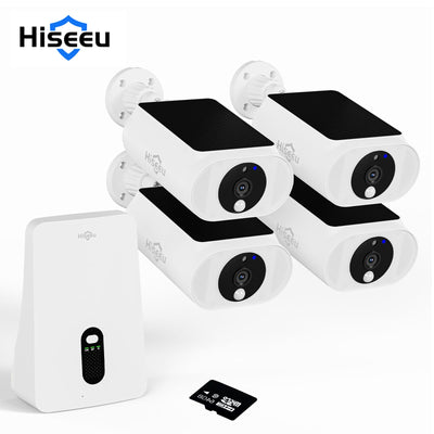 [Wireless Pro, Expandable 10 Channels Base Station] 4MP Wireless Solar Security Outdoor Camera System with 64G Free Storage