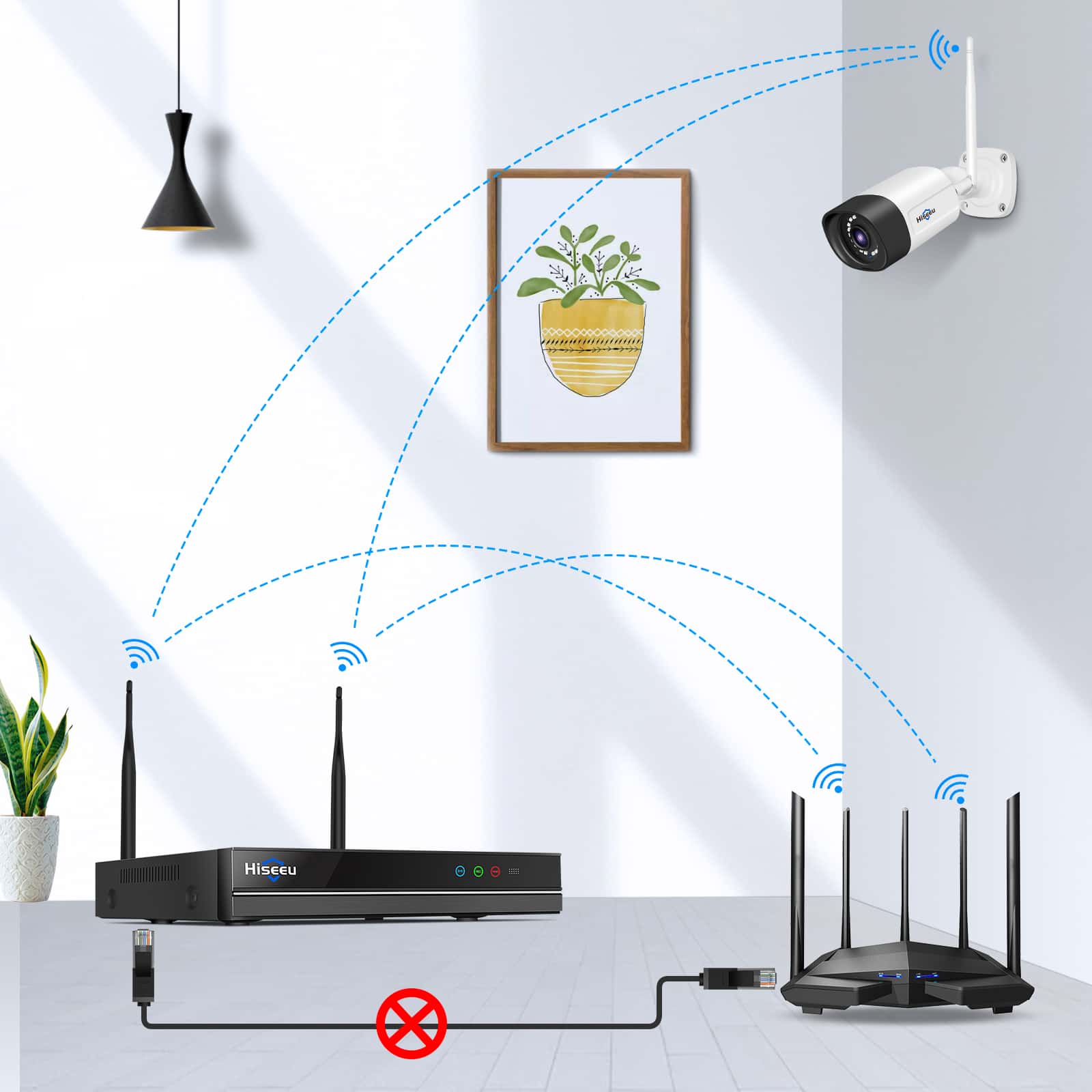 [Wireless Pro, 100ft Range, Expandable 16Channels 4K NVR] 5MP Wireless Security Camera System BUILD-IN HDD With Two Way Audio