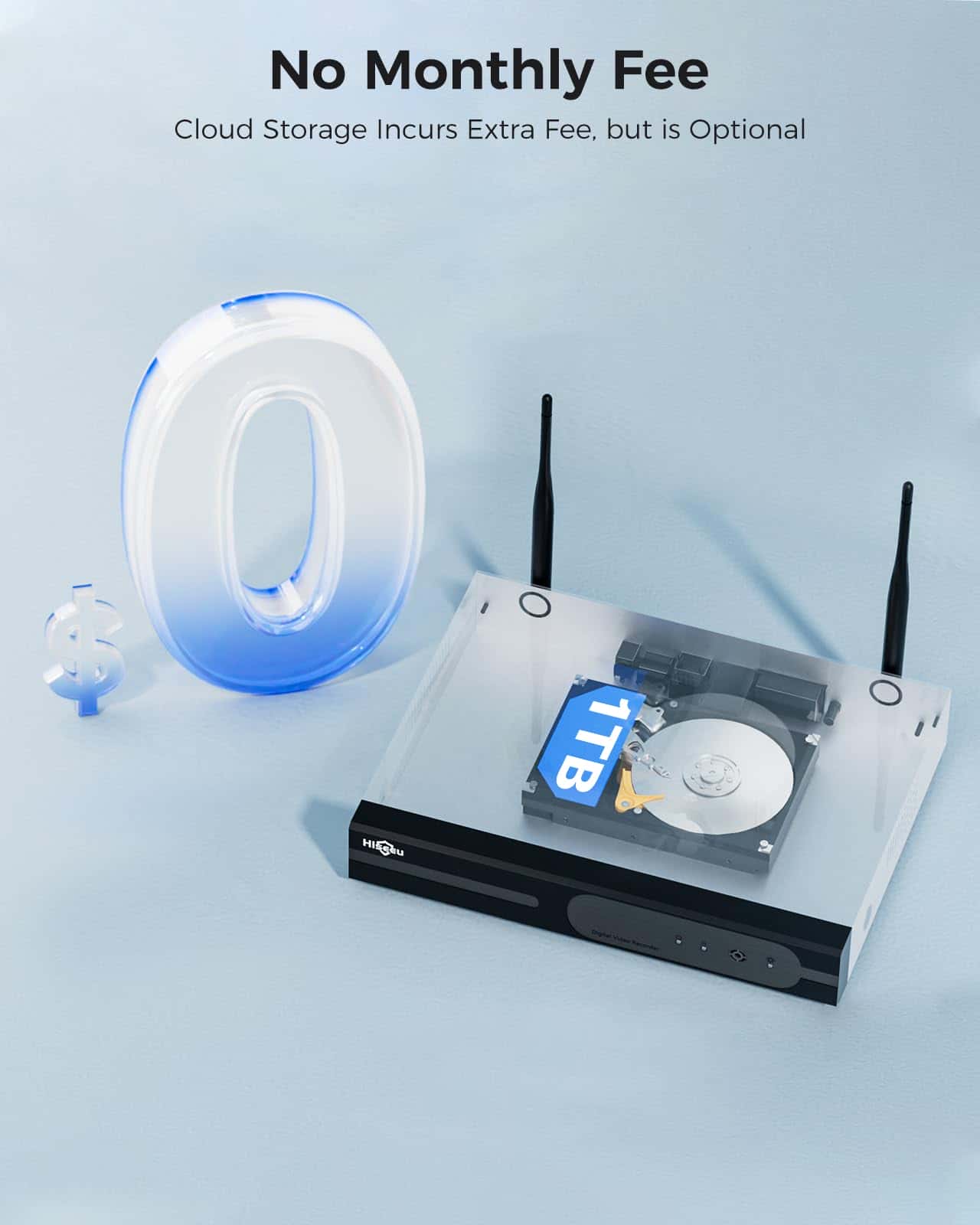 D437 HiSEEU 防犯カメラ WK-4HB613 WiFi-Pro Wireless Pro, 100ft Range, Expandable 10Channels 4K NVR] 2K 3MP