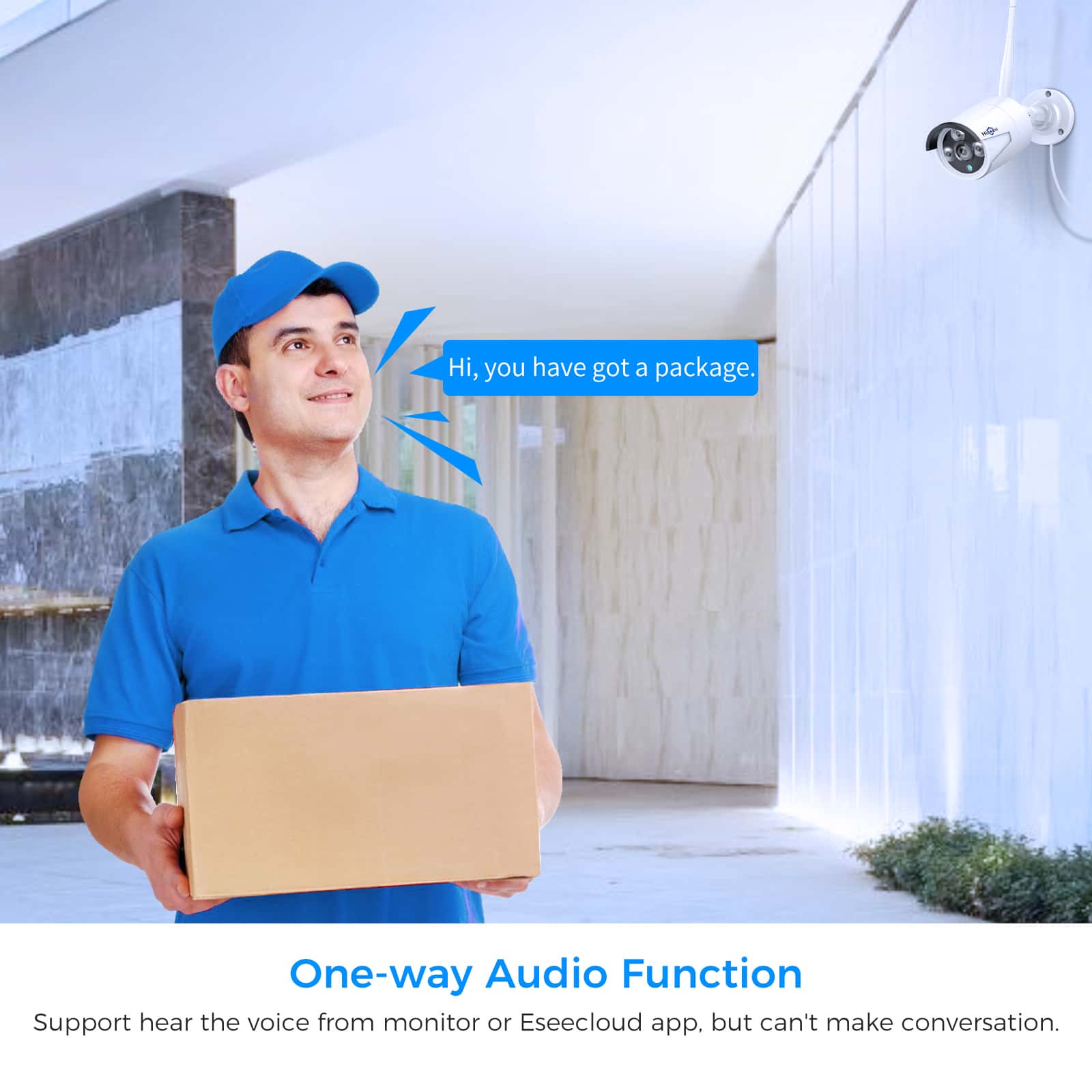 [Wireless Pro, 100ft Range, Expandable 16Channels 4K NVR] 2k 3MP Wireless Security Camera System BUILD-IN HDD