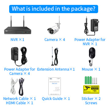 [Wireless Pro, 100ft Range, Expandable 16Channels 4K NVR] 2K 3MP Wireless Security Camera System BUILD-IN HDD