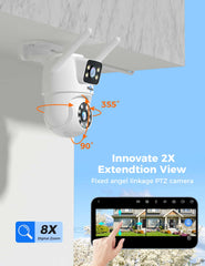 4MP Dual Lens 5G&2.4G WiFi-Pro Wireless PTZ Security Camera Outdoor