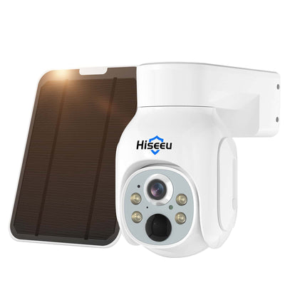 4MP Solar PTZ 360° View Wireless Battery Camera With No Monthly Fee Color Night Vision