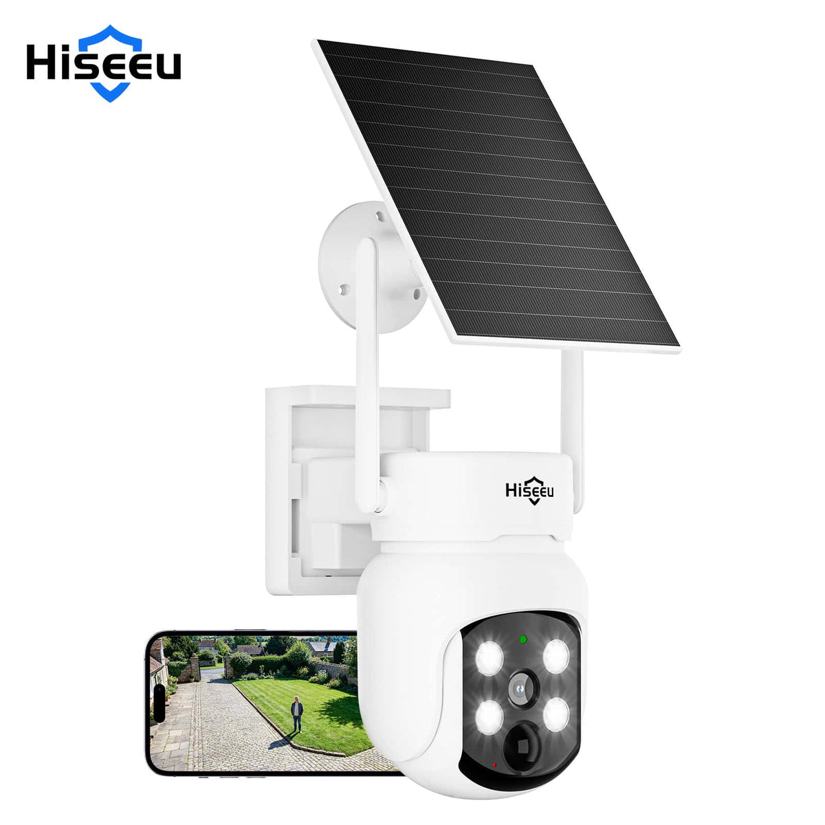 4MP 2.4G /5G WiFi Solar Security Camera Wireless Outdoor Battery Powered 2-Way Talk