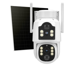 2.4G&5G WiFi Pro 4MP Dual Lens Wireless Solar 360° PTZ Camera Outdoor With Auto Tracking