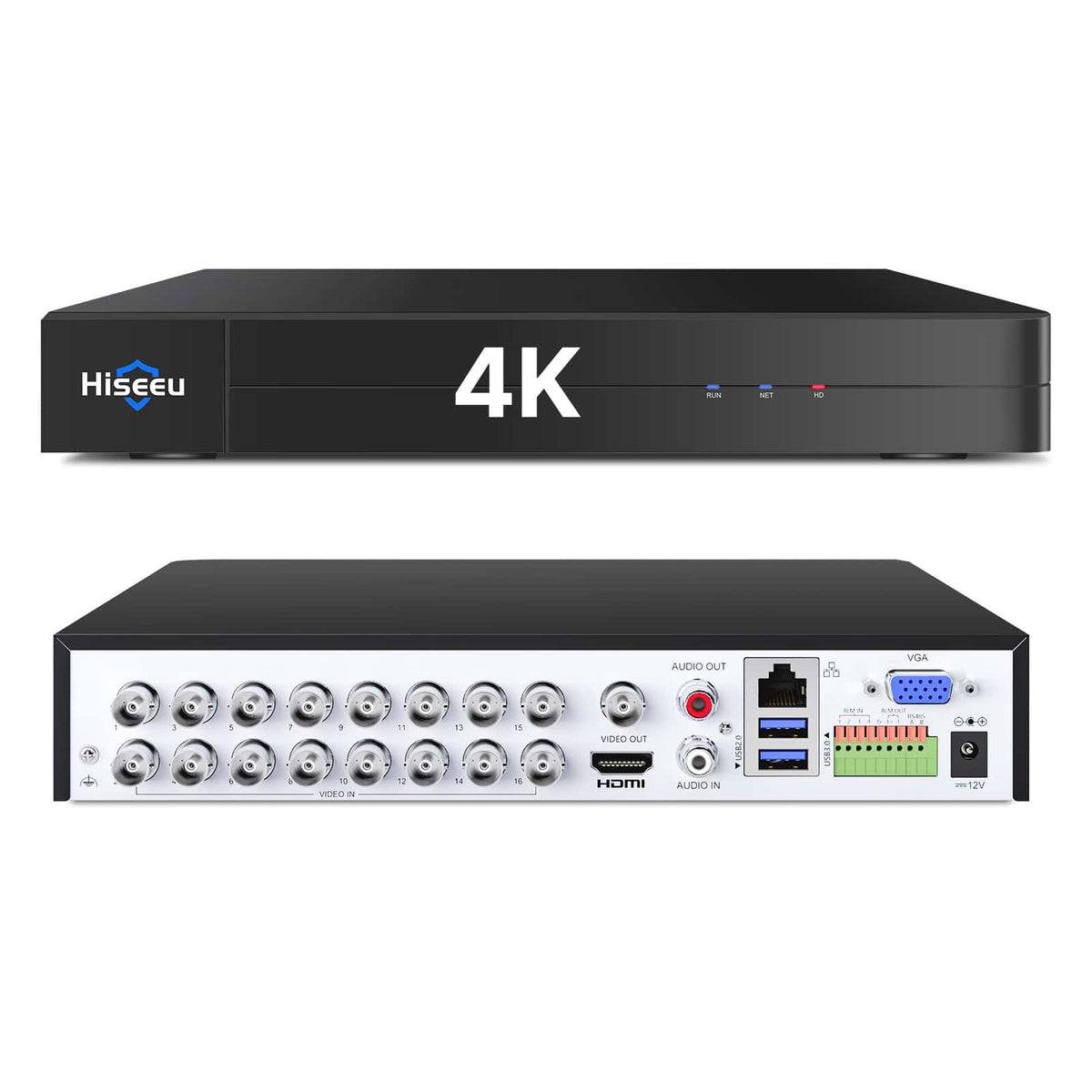 【NO Hard Drive】Hiseeu 4K DVR Security 8MP Digital Video Recorder Advanced for CCTV Security Camera, AHD/TVI/CVI/CVBS/IPC