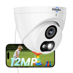 12MP 121° Wide View Wired PoE IP Dome Camera Human Vehicle Detect IP67 Waterproof
