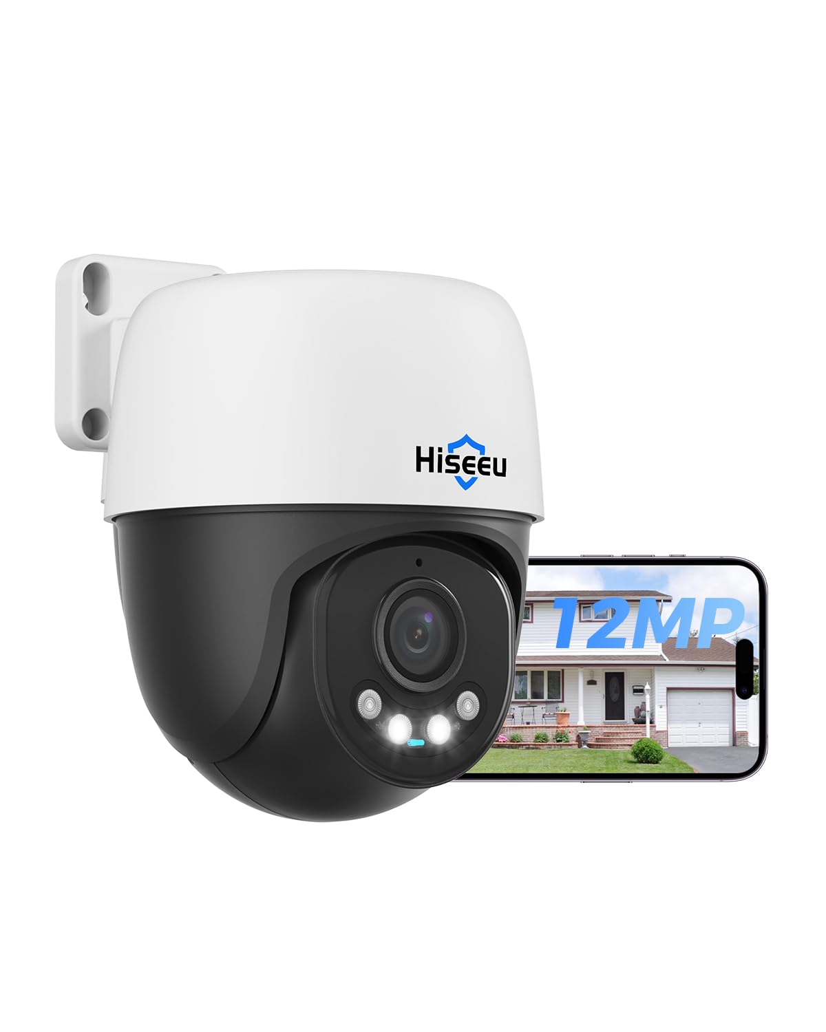 12MP PoE 360° Panoramic PTZ Wired Security Camera Human Auto Tracking