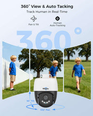 4K 8MP PoE 360° PTZ Wired Security Camera Indoor/Outdoor Human Auto Tracking