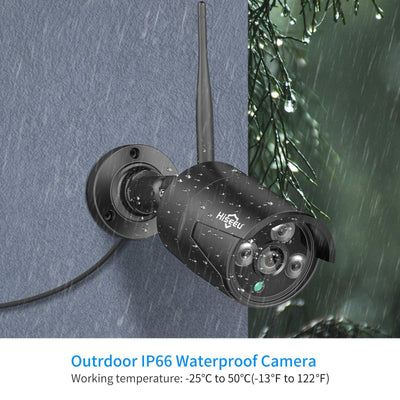 5MP Black Camera Add on 5MP Security Camera, Waterproof Outdoor Indoor 3.6mm Lens IP Day & Night Vision with DC 12V Power Adapter Compatible 10CH 5MP WiFi Camera System