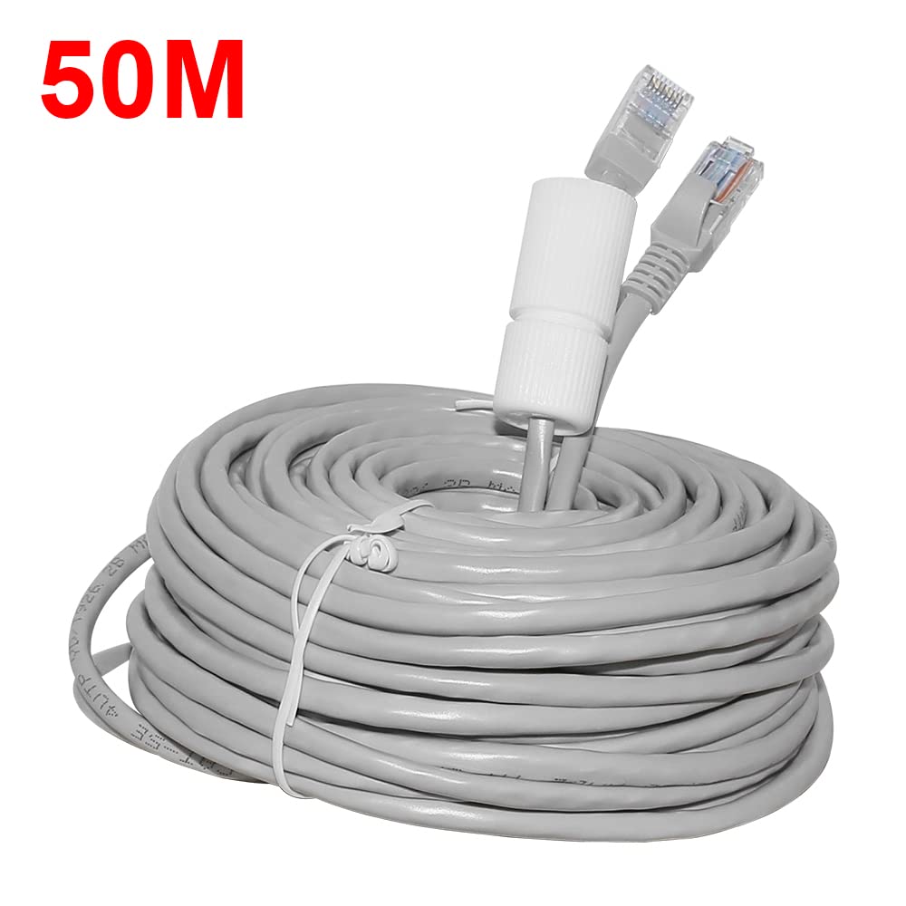 64Ft Cat5e PoE Ethernet Cable,Network Cable with RJ45 Waterproof Connector