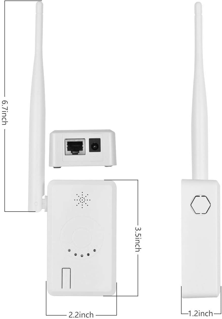 WiFi Repeater, Indoor, 2.4Ghz, DC12V Power Cord
