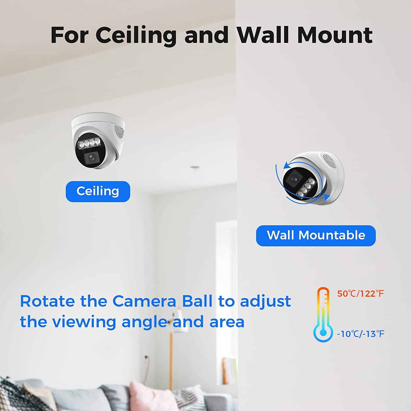 [Face Detection] 5MP Home Security Camera System, w/4 Pcs Dome&Indoor Security Cameras, PC/Mobile Remote Access, Night Vision, 1TB HDD, 7/24 Record, Motion Alerts for CCTV Surveillance