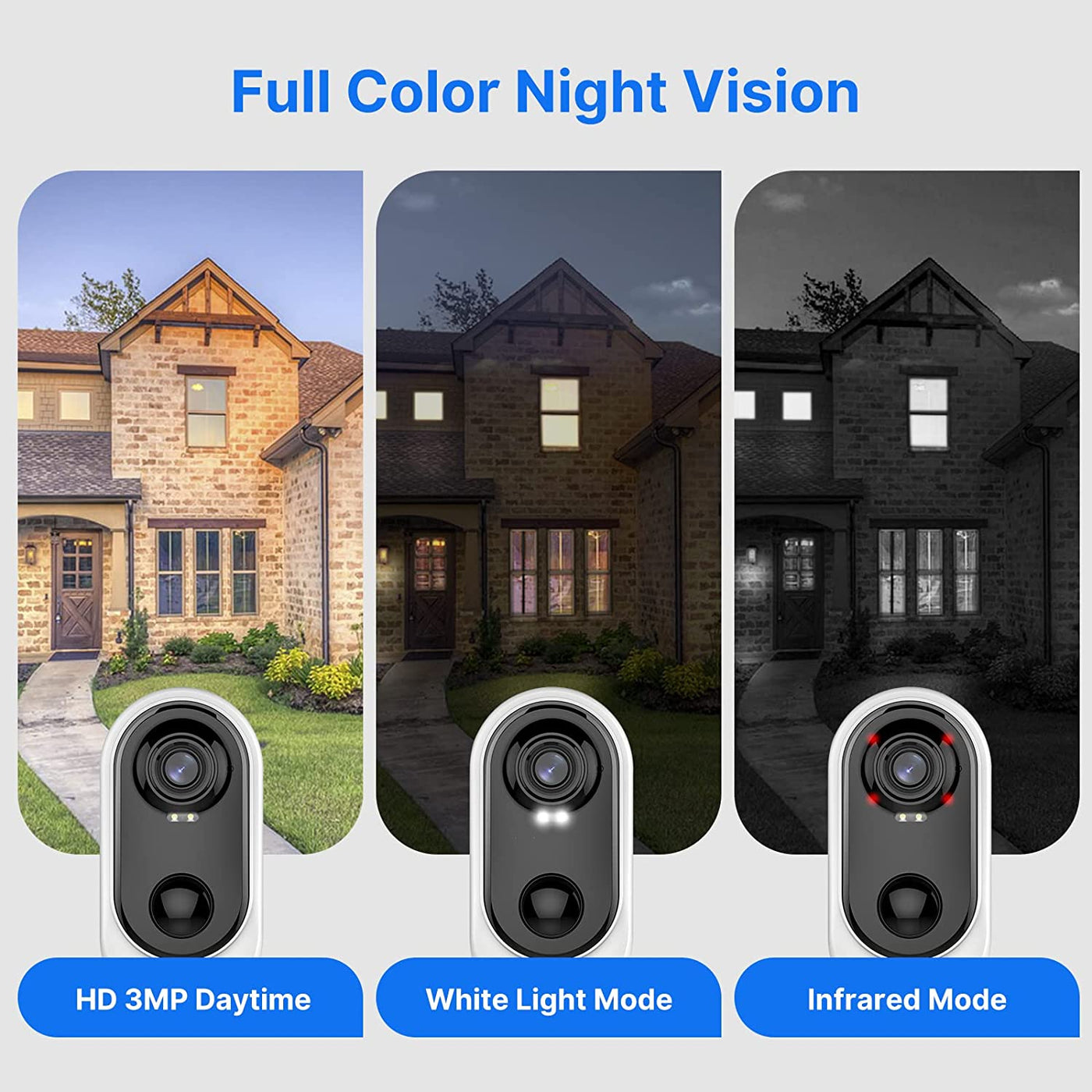 Home Security Cameras, 2K 3MP AI Motion Detection 100% Wireless Outdoor Indoor Cameras for Home Surveillance Outside, Solar Panel Battery Pack, 2-Way Talk Full Color Night Vision Smart Camera