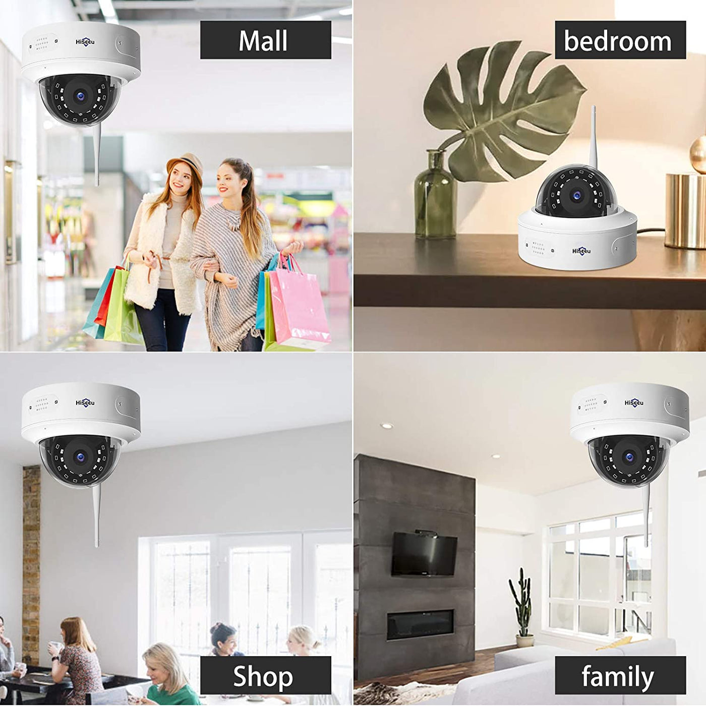 2K Security Camera Outdoor, Dome Surveillance IP Camera wit Two-Way Audio IP66 Waterproof, Motion Detection,Night Vision,Not PTZ Camera Compatible Wireless Camera System