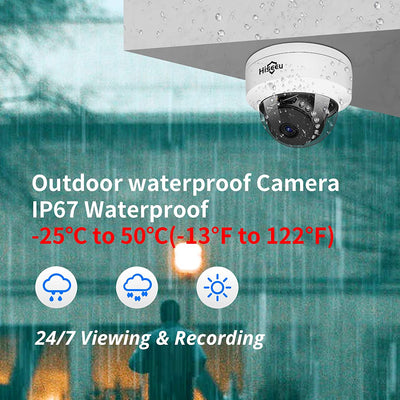 5MP PoE Dome Security Camera with Audio, IP Network Camera for Indoor Outdoor Security