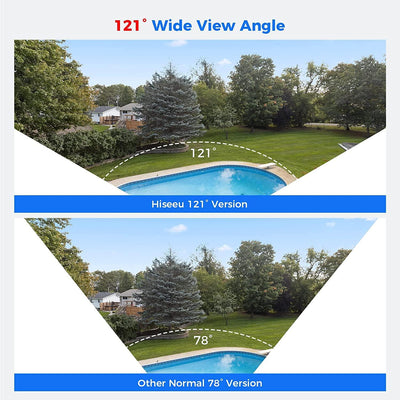 [4K HD+3TB HDD] Hiseeu 4K Security Camera System, PoE Security Camera System w/4pcs IP PoE Cameras, 121° Wide View, IP67 Waterproof, Remote Access, WDR, Person Vehicle Detect, 7/24 Audio Recording